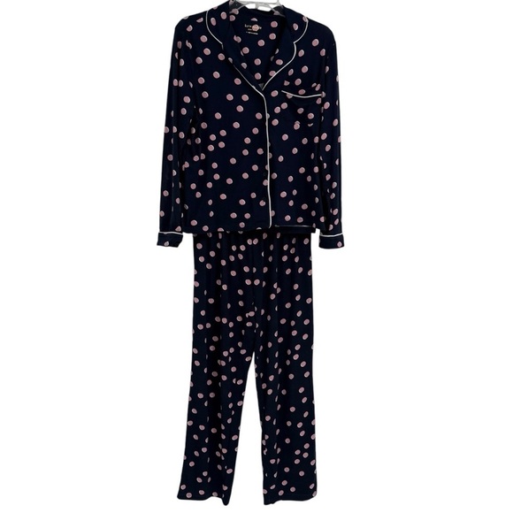 Kate Spade Women’s Dream A Little Dream Polka Dot Pajama Blue Pink size small - Picture 1 of 7